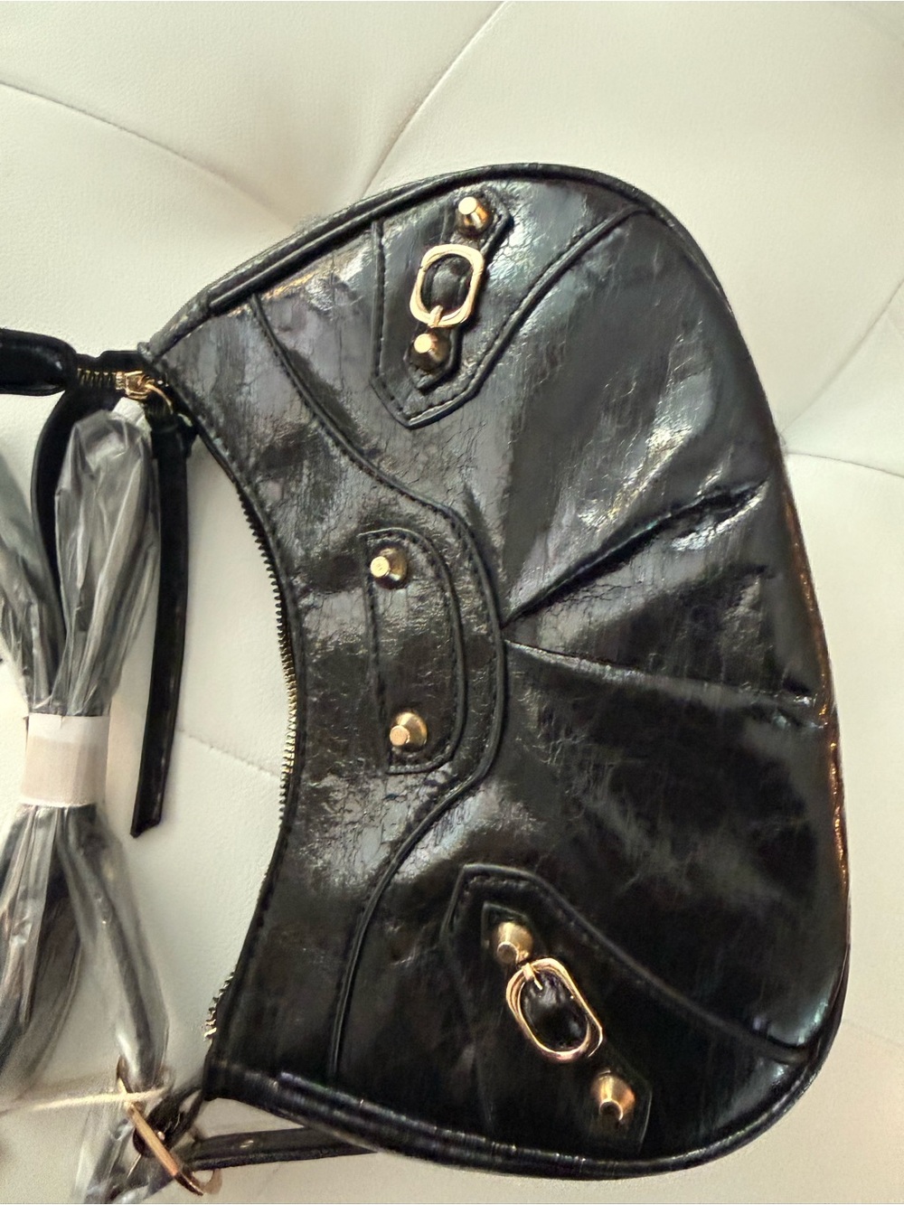 Whitney Metallic Shining Crossbody Bag, Shoulder Bag